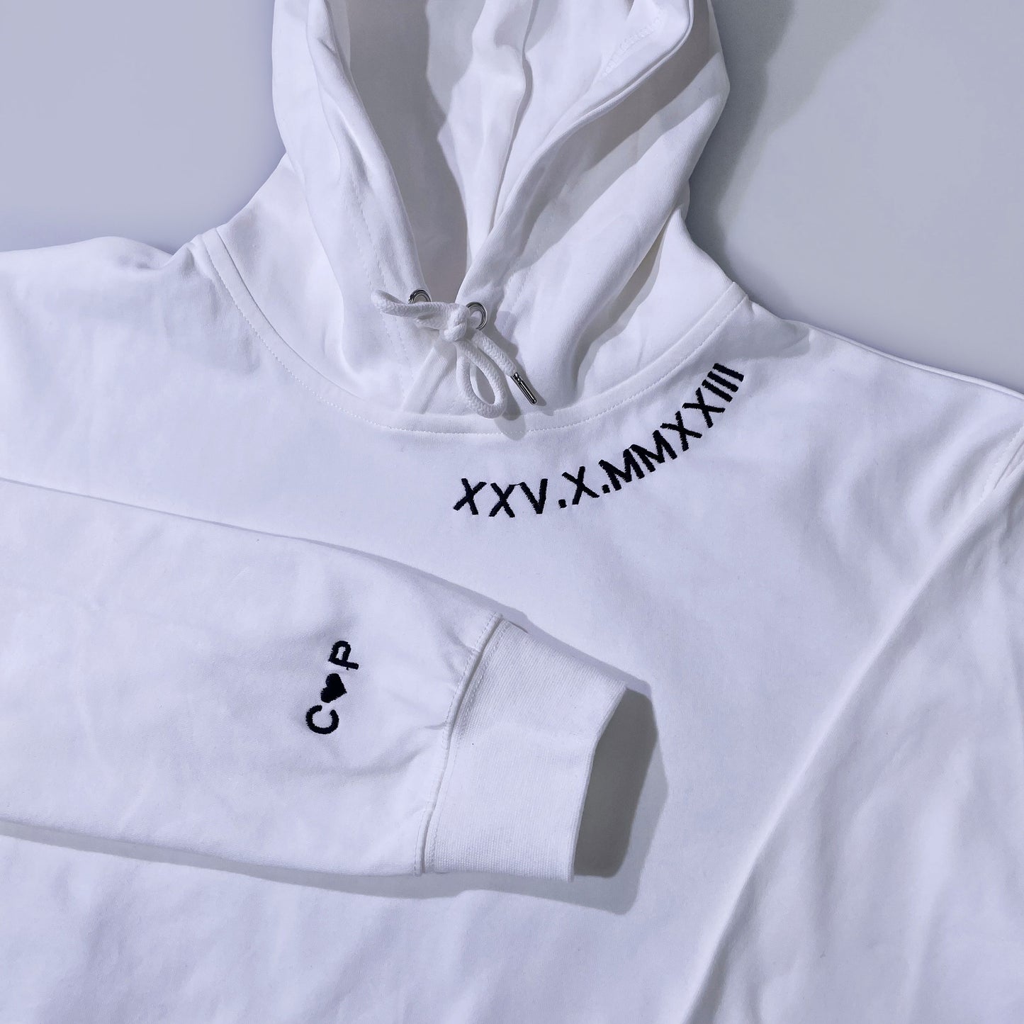 Custom Embroidered Hoodies with Roman Numberals