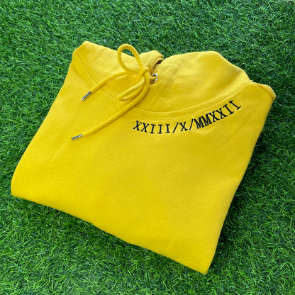 Custom Embroidered Hoodies with Roman Numberals