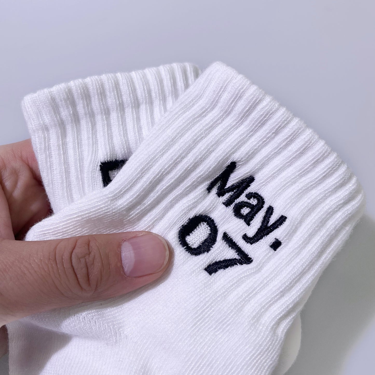 Name and date sock customization